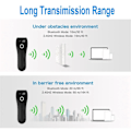 Miniatyrbild 2 av 3: Streckkodsläsare HBA-W6 Trådlös 1D/2D CMOS-skanner USB Bluetooth Mini Fick-QR-läsare för IOS Android Windows (Vit) - WELLNGS/NT/