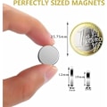 Pikkukuva 2 / 2: 80 Jääkaappimagneettia, Erittäin Vahvat N52 Pyöreät ja Litteät Pysyvät Magneetit 12mm x 2mm Paksu/NC/
