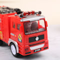 Miniatyrbillede 2 af 5: Elektrisk brandbil legetøj med lys og lyd, brandbilslegetøj til børn