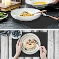 Pikkukuva 2 / 2: Tabletti 4 kpl, vedenpitävät pestävät tabletit 42 × 30 cm keittiön ruokailuhuoneen PVC-liukumaton lämmönkestävä tabletti, musta/NC/