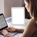Miniatyrbillede 3 af 5: Lysterapi lampe, 10.000 lux sollampe, berøringskontrol, justerbar lysstyrke, med stor skærm, justerbar lysstyrke, timerfunktion