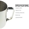 Miniatyrbillede 2 af 2: 1 stk. 600 ml Baristamælkekande til kaffemaskine, mælkeskumning