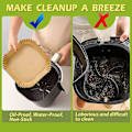 Miniatyrbillede 2 af 2: /NN/300 stk. Store Engangs Bagepapir til Air Fryer Firkantede 23 cm Non-stick Airfryer Bagepapir til Madlavning Dampkurv SMTX 16CM Rund 50 STK