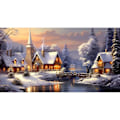 Miniatyrbillede 1 af 2: Julklapp Diamantmaleri Sæt til Voksne Vinter DIY 5D Diamantkunst Sæt Bysne Scene Ædelstenskunst Håndværkssæt til Hjemmevægsdekoration Gaver 40x70cm