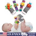 Sensoriska babyleksaker, strumpor och handledsskallror, Lamaze skallra set, nyföddspresent, 4 st A