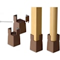 Miniatyrbillede 1 af 2: Ulisem Sæt med 4 Justerbare Sengeforhøjere 22-42mm - Ben til Stole, Borde, Sofaer - Brun/NC/