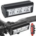 Cykel LED-lampa fram bak USB-batteri styrset