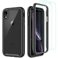 Pikkukuva 1 / 2: NN-SQBB CellEver Kirkas suojakotelo iPhone XR:lle, vahva suoja liukumattomalla TPU-puskurilla ja [2 karkaistua 9H lasista valmistettua näytönsuojaa] Sho Black