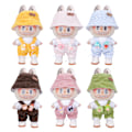 Miniatyrbillede 2 af 7: /NC/Første og Anden Generations 17CM Siddende Party Labubu Fiskerhat Undertøj Hænge Bukser Sæt Baby Tøj Labubu Klud 30