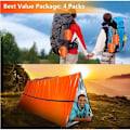 Miniatyrbild 2 av 5: NN-4 st. Vattentäta Termiska Sovsäckar för Nödläge Utomhus Camping Överlevnad Bivvy Sack Orange Orange