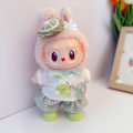 Miniatyrbild 1 av 7: /NC/LABUBU KLÄDER, Labubu Baby Kläder, Bomulls Docka Tröja Julhatt Dockdräkt, Handgjorda Dockkläder Lime three-piece green boots