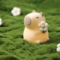 Miniatyrbillede 1 af 5: Capybara Natlampe Sød Squishy Silikone Børnelampe Dæmpbar Dyre Sengelampe