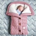 Miniatyrbild 2 av 3: /NN/ Sovsäck för baby, konstgjord kashmirfoder för barn, nyfödd inlindning, filt för barnvagn Svart sovsäck