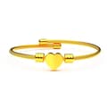 Kärlekshjärta Berlockarmband Vajerarmband GULD Guld