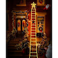 Miniatyrbilde 1 av 3: LED-nisse, stige, lysslynge, 3m LED utendørs julebelysning, 315 LED, lysslynge, juletre, vindu, 8 moduser, uteplass, hage 3m/NT/