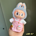 Miniatyrbild 1 av 7: /NC/Labubu Kläder Klänning Labubu Märkeskläder Outfit 17cm Plyschdocka Liten Doft Vind Rem Klänningsset Labubu Kläder 15