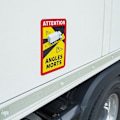 Miniatyrbilde 2 av 2: Magnetisk klistremerke \"Attention Angles Morts!\" lastebil_NN
