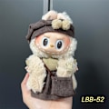 Miniatyrbild 1 av 7: /NC/Labubu Kläder Klänning Labubu Märkeskläder Outfit 17cm Plyschdocka Liten Doft Vind Rem Klänningsset Labubu Kläder 10
