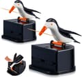2 Pieces Woodpecker Toothpick Holder, Cute and Funny Toothpick Box for Kitchen, Black and White