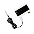 Miniatyrbild 2 av 3: WiFi-temperatursensor Tuya termometerdetektor digital display smart hem-app Smart Life app-varning frysvarningslarm EU-kontakt As Shown