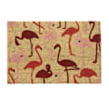 Pikkukuva 1 / 2: Kookoskuituinen ovimatto flamingoilla_NN