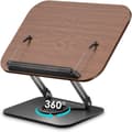 Justerbart bokstöd - 360° roterande bas, hopfällbart och bärbart - Rymmer läroböcker, surfplattor och kokböcker