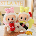 Miniatyrbild 3 av 7: /NC/Labubu Första & Andra Generationen Plysch Snögubbe Hänge Babykläder för Party Outfit för Dockor & Tillbehör Rose red bow set (doll not included)