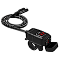 Miniatyrbilde 1 av 2: [NT] USB-C / USB hurtiglader for bil og motorsykkel Svart