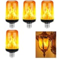 LED-lampe med flammeeffekt, 4 moduser med flimring, E26/e27 sokkel, julelampe 4 stk