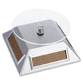 |NN| Solardisplaystativ 360 graders rotasjon energibesparende ABS roterende plattform displaybase for Showc Silver