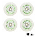 Miniatyrbillede 1 af 2: 4 stk. Flash Inline Skate Hjul 90A LED Lysende Skøjtehjul 80 76 72 68 Grøn 68mm Green