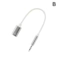 Miniatyrbillede 4 af 4: 3,5 mm han til Type-C hun hovedtelefonadapter Flad til rund analog