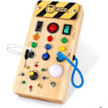 Miniatyrbild 1 av 2: Busy Board Montessori - Trä - Med LED-brytare - Sensorisk utveckling - Pedagogisk leksak - 24 månader+_NN