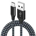 USB 2.0 till USB-C-kabel 3A snabbladdning Svart 2 m