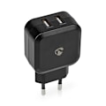Miniatyrbilde 1 av 2: Vegglader | 24 W | Hurtigladefunksjon | 2x 2.4 A | Antall utganger: 2 | 2x USB-A | Uten kabel | Single Voltage Output_NN