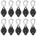 10-pack Mini Keychain Flashlight Ultra Bright LED Keychain Light, LED Keychain Black