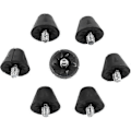 Miniatyrbillede 2 af 4: 25 stk. Udskiftningsfodboldknopper Sorte fodboldknopper 13 mm Plastikknopper til fodboldstøvler Skridsikre metalknopper Fodboldstøvler - WELLNGS/NT/