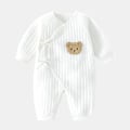 Miniatyrbild 1 av 2: /NN/ Bodysuit för pojkar och flickor, nya vinter babykläder i bomull, 0-6 månader, hatt, vit, 6M