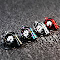 Miniatyrbillede 4 af 5: Elektrisk Mini Turbo Turbolader Nøglering Spindende Turbine Nøgleringsvedhæng one size Red