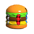 Miniatyrbilde 1 av 5: Pommes Frites Burger Stressleker Stress Sensorisk For Barn Og Voksne hamburger (loanword)