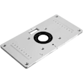 Miniatyrbillede 1 af 2: Aluminium fræsebordsindsatsplade med 4 ringe og skruer til træbearbejdningsbænke, 235 x 120 x 8 mm/NC/