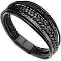 Miniatyrbild 1 av 4: Armband för män, äkta läder, flätad med magnetisk lås 20.5cm