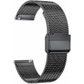Miniatyrbillede 1 af 2: NN-22 mm urrem i rustfrit stål med hurtigudløsning, sort løkke, kompatibel med Samsung Watch Band (sort)