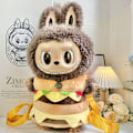 Miniatyrbillede 1 af 7: /NC/58cm Zimomo Dukke Vinyl Labubu Plys Tøj Sød Kjole Outfit Kun Tøj Labubu 58cm clothes without doll M large hamburger backpack