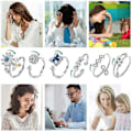 Miniatyrbillede 5 af 5: 6 stk. Fidget Angst Ringe Justerbare Ringe Sæt Justerbare Ringe Fidget Ringe Dame Perlering