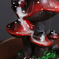 Miniatyrbillede 2 af 4: Backflow røgelsesbrænder, håndlavet keramisk backflow røgelsesholder Cascading røgelsesbrænder, kreativ svampeform_NN