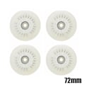 Miniatyrbillede 1 af 2: 4 stk. Flash Inline Skate Hjul 90A LED Lysende Skate Hjul 80 76 72 68 Hvid 72mm White