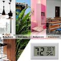 Miniatyrbillede 2 af 2: [NT] Mini digital hygrometer / termometer 5-pak Hvid