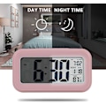 Miniatyrbild 3 av 4: Batteridriven Digital Väckarklocka för Sovrum, LCD-Skärm Sängbordsklocka med Snooze