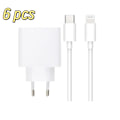 Pikkukuva 1 / 7: 6-pack - Laturi iPhonelle - Pikalaturi - Adapteri + Kaapeli 20W Valkoinen one size iPhone 6-Pack iPhone 6-Pack iPhone_NA iPhone (Lighting) 6-pack